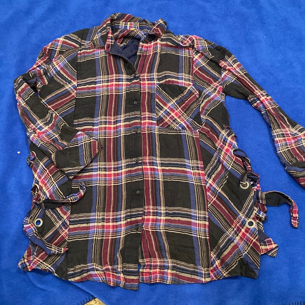 ☮️FREE PEOPLE☮️ oversized button down top